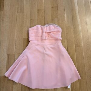 Strapless Pink Dress from SHEIN